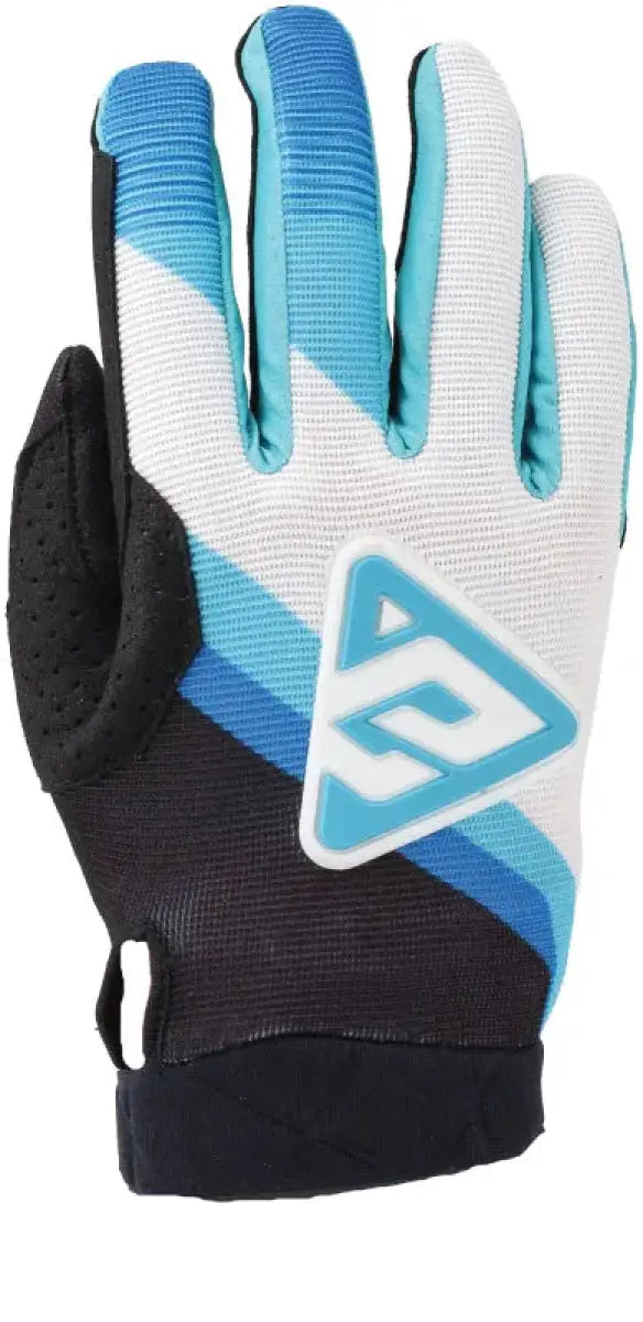 Blue, white, and black Peak Flo Gloves Answer 25 Peak Flo Gloves Black/Blue/White 2XL