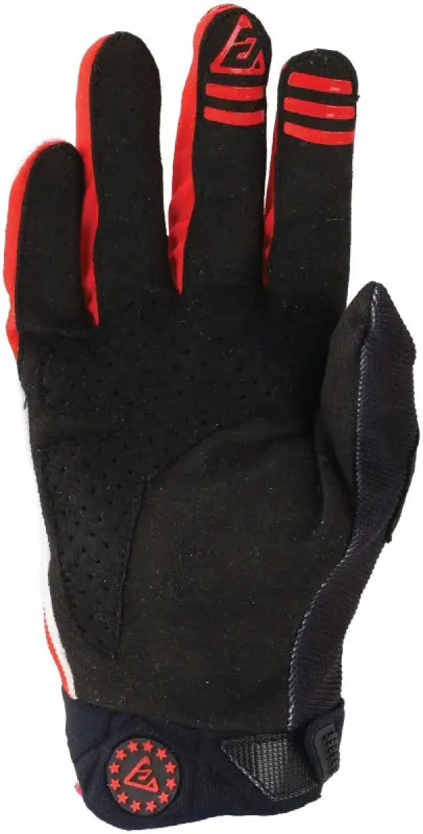Black and red Peak Flo gloves from Answer 25 Peak Flo Gloves Black Red White line