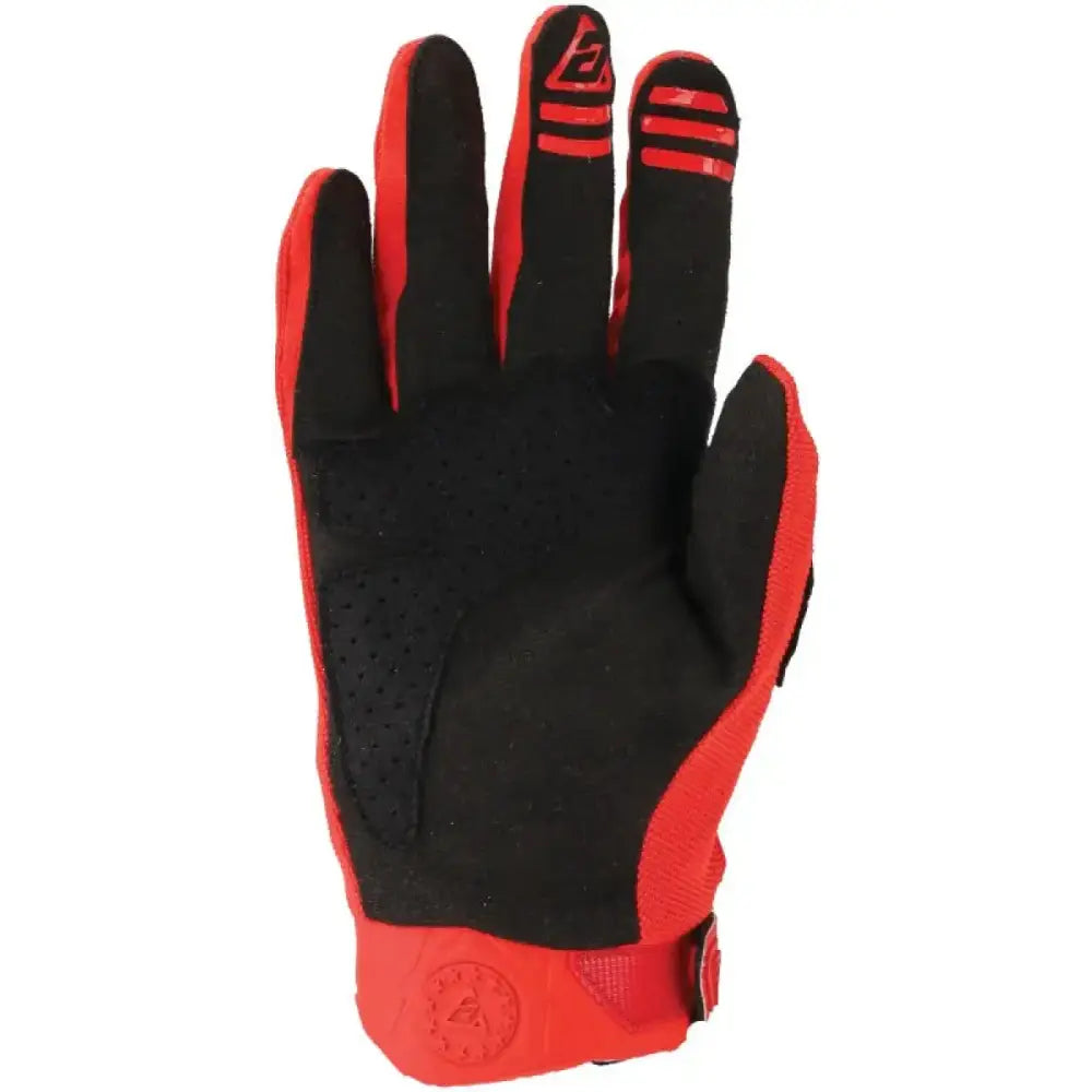 Red and black motocross glove from Answer 25 Peak Gloves Black/Red in medium size