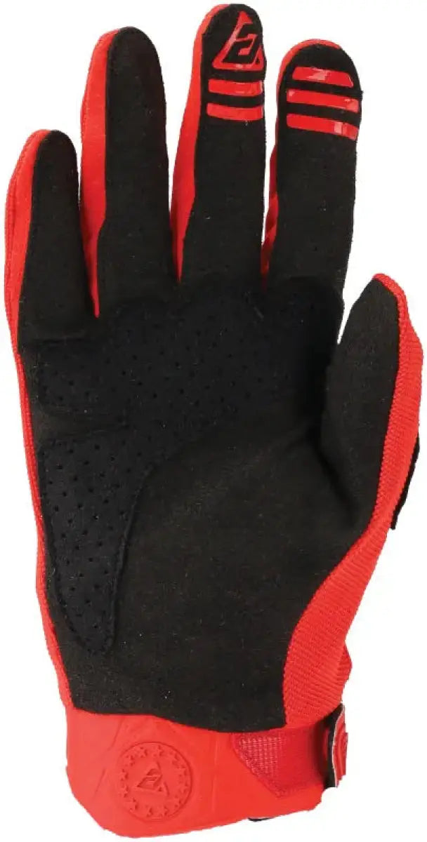 Red and black motocross glove from Answer 25 Peak Gloves Black/Red in medium size