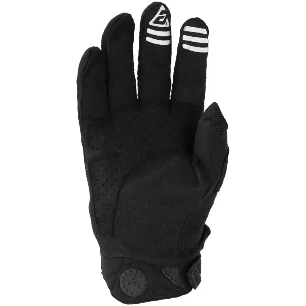 Black cycling glove with white accents from Answer 25 Peak Gloves Black/White large