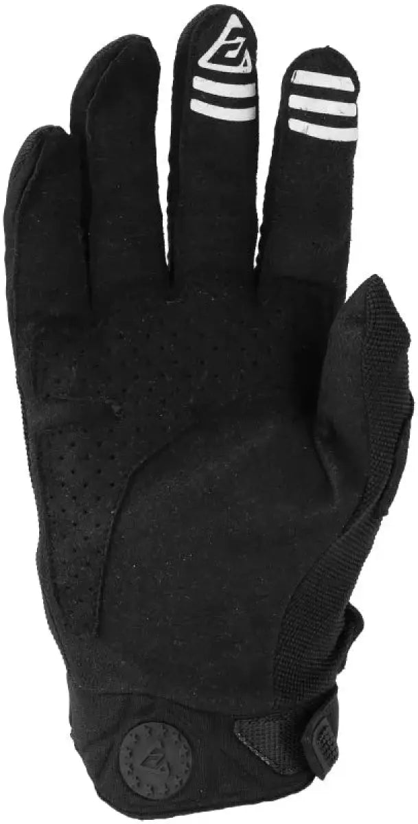 Black cycling gloves with white accents from Peak Gloves Black White collection