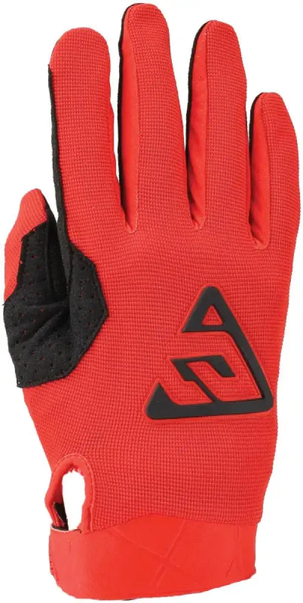 Youth Peak Gloves in Red and Black for cycling comfort and style