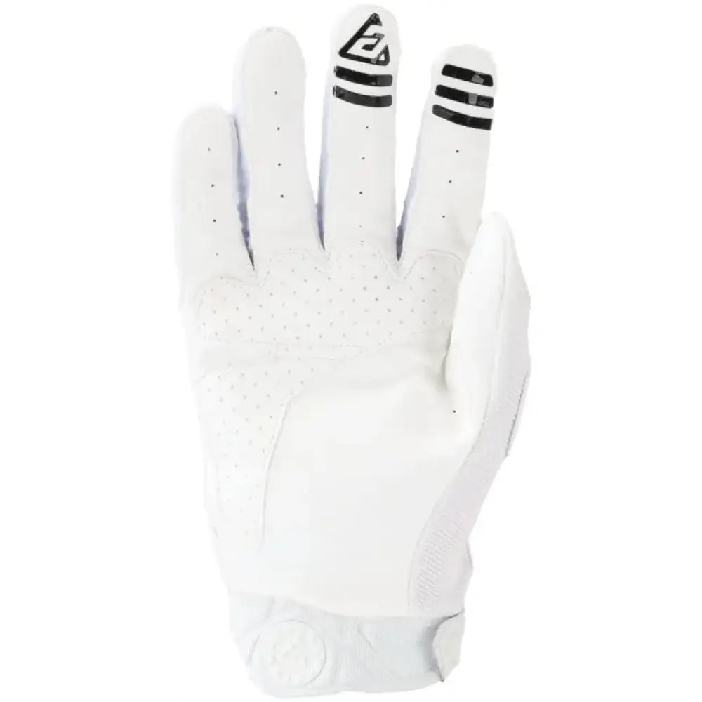 White golf glove from Answer 25 Peak Gloves White/Black in medium size