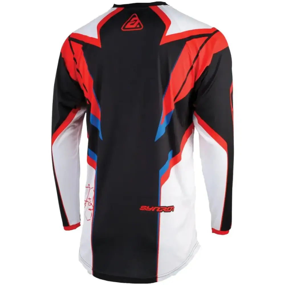 Long-sleeved Syncron Envenom Jersey Red White Blue for motocross riding