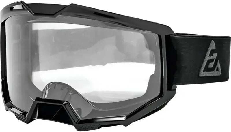 Answer Apex black black motocross goggles with clear lens for a secure fit