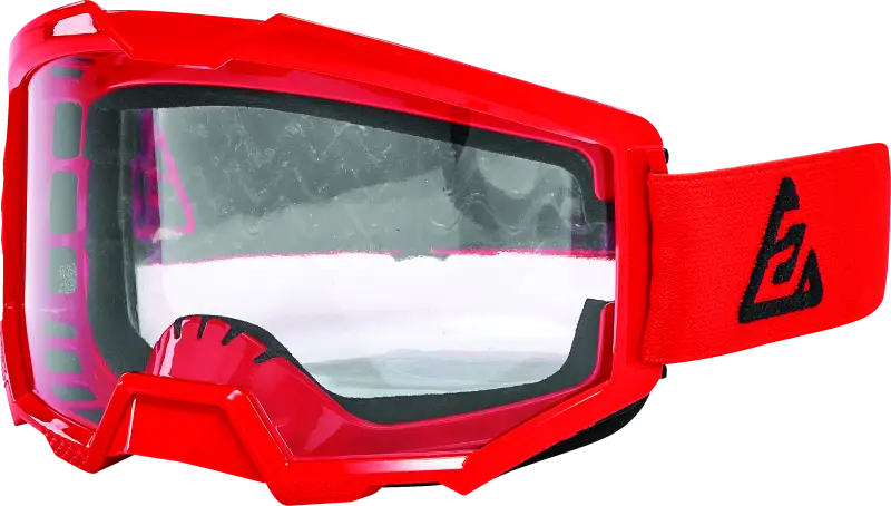 Answer Apex Goggle Red Black for Youth – stylish goggle red and black motocross gear