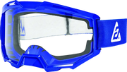 Blue and white Answer Apex Goggle Reflux for youth motocross riding