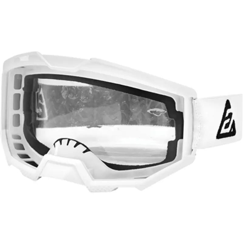 Answer Apex motocross goggles in white black color for stylish race day protection
