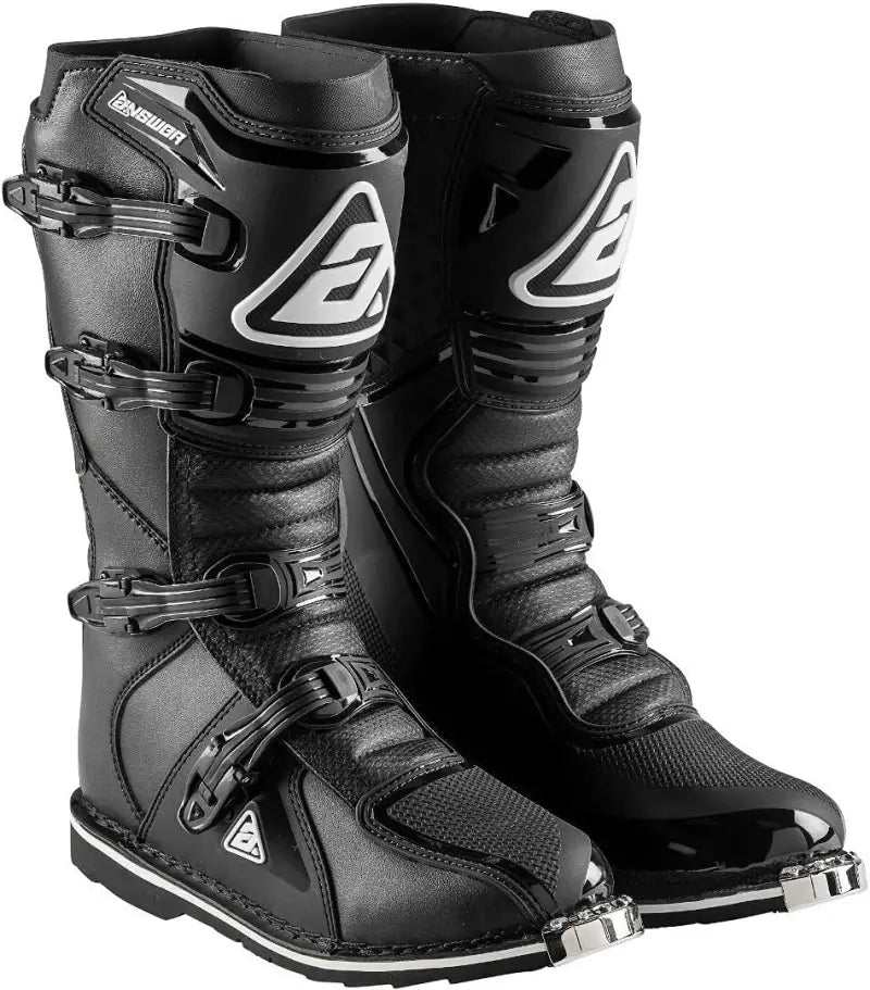 Black Answer AR1 Boot for motocross racing shown in Answer AR1 lineup
