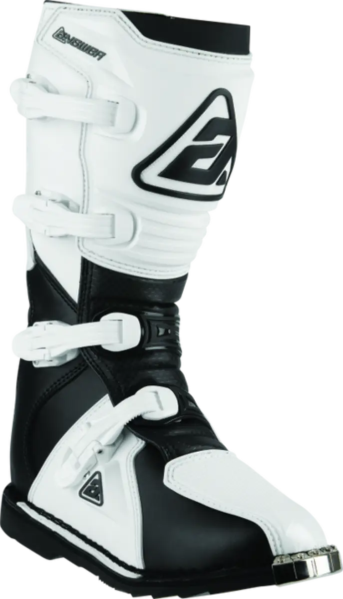 Answer AR1 Boot Black/White Size 10 - A high-performance, durable boot designed for motocross enthusiasts, featuring a sleek black and white exterior for a modern look. Ideal for RV, automotive, powersports, off-road, marine, exterior, and truck accessories. Apparel,Apparel | Riding Gear,AVADA - Best Sellers,Must Haves