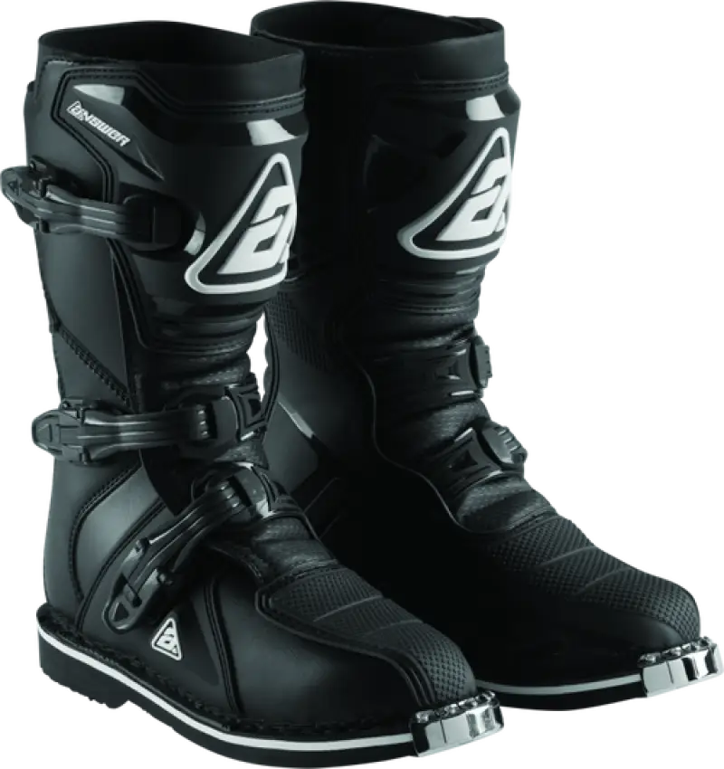 Black motocross boots from the Answer AR1 Boot Black Youth collection
