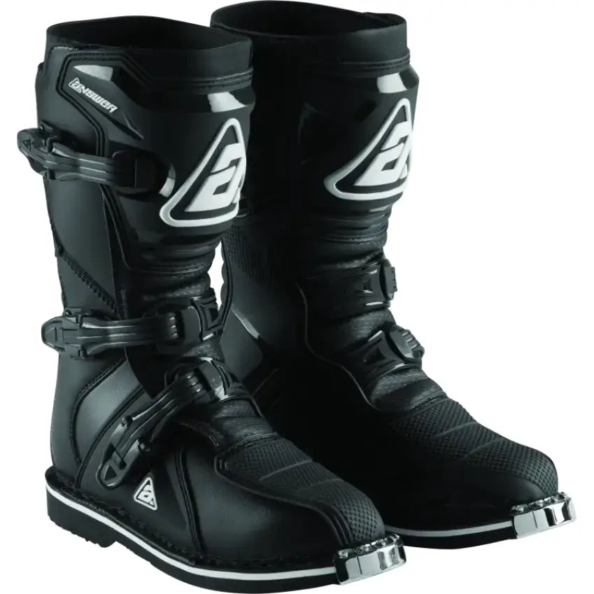 Black motocross boots Answer AR1 AR1 Boot Black Youth for riding fun