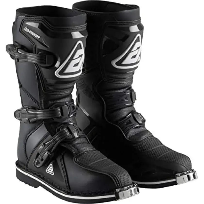 Black motocross boots Answer AR1 Boot Black Youth for kids, ideal for young riders