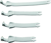 White plastic ratchet straps in Answer AR1 Boot Strap Kit for Youth