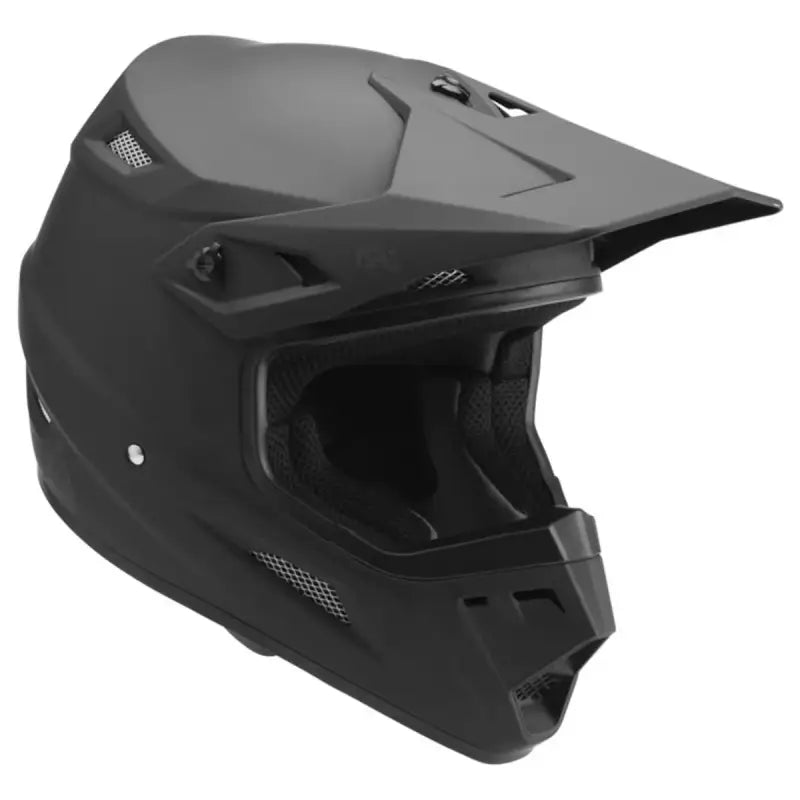 Matte black Answer AR1 Solid helmet with visor for dirt biking, small size