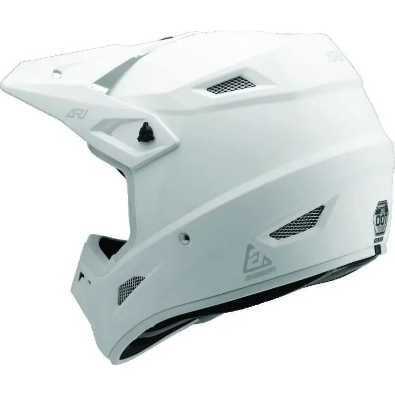 Answer 446364 Answer AR1 Solid Helmet White Youth - Small - 446364