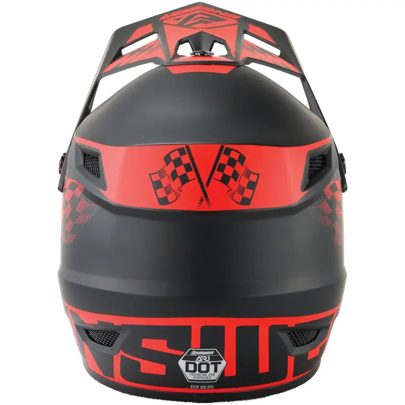 Answer AR1 Sweep Helmet Black/Red - Medium - Answer