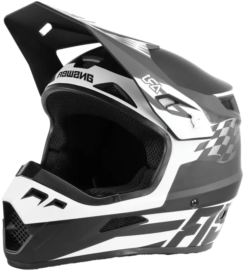 Answer AR1 Sweep Helmet Black/White Youth - Small - Answer