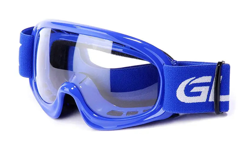 Blue ski goggles with Answer Lens Mirror in mirror blue for youth skiing style