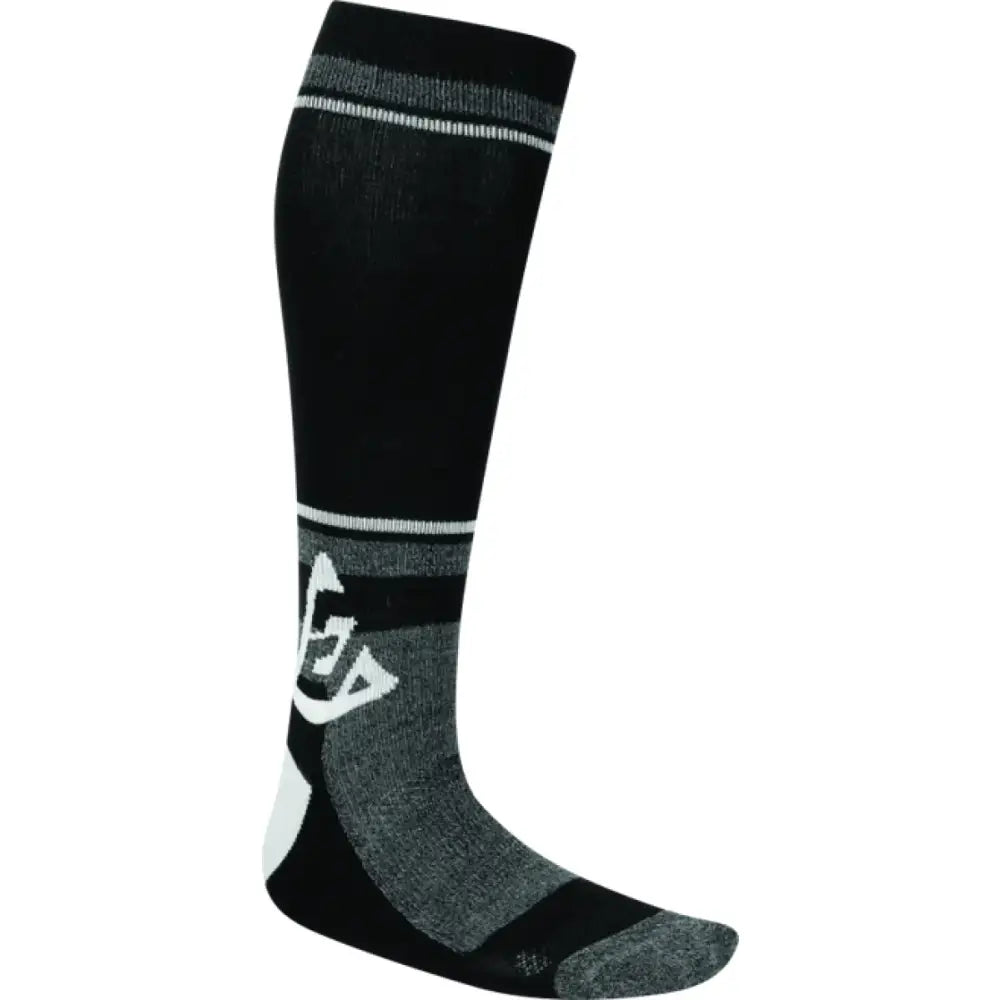 Answer Moto Socks Black Youth knee-high socks in black and gray for moto fans