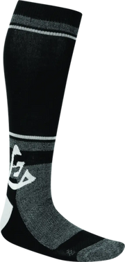 Answer Moto Socks Black Youth knee-high socks in black and gray for moto fans