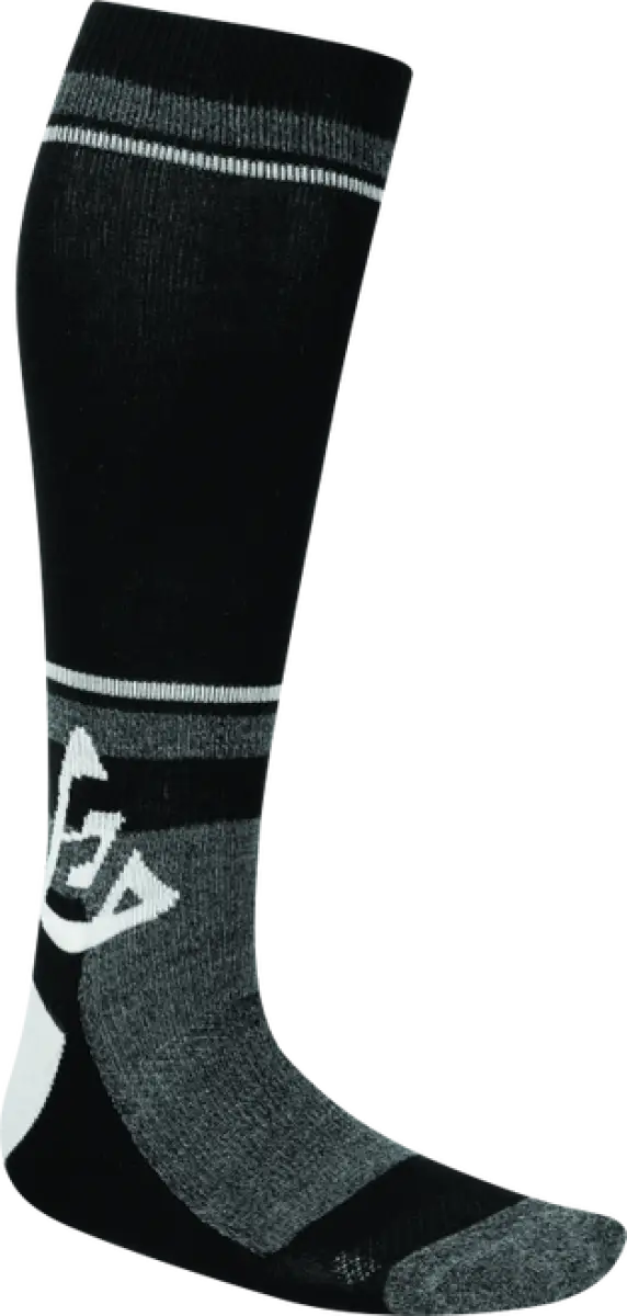 Answer Moto Socks Black Youth knee-high socks in black and gray for moto fans