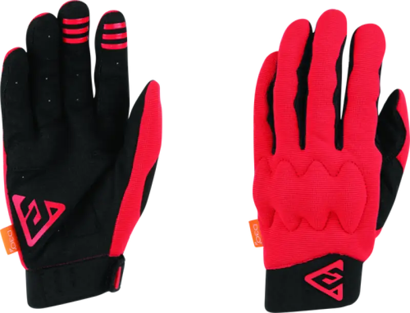 Answer Paragon Gloves Red Black Large showing a pair of stylish paragon gloves