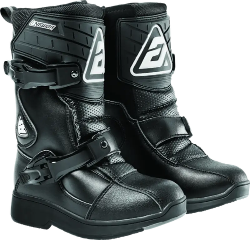 Black youth motocross boots Answer Peewee Boot Black Youth - 10 for kids