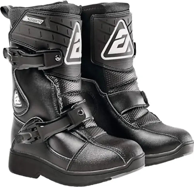 Black Answer Peewee Boot for youth motocross, model 446170