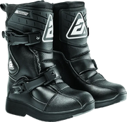 Black Answer Peewee Boot for Youth - Durable Motocross Boots for Peewee Riders