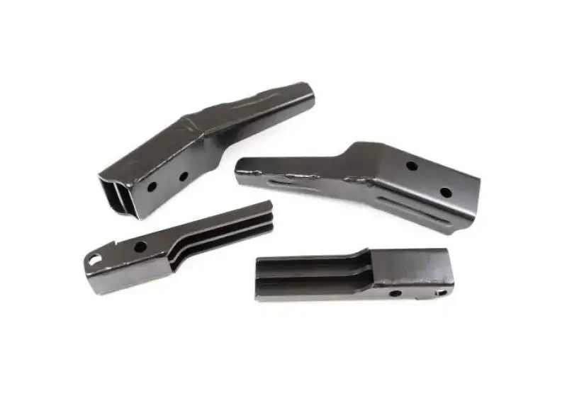 Four dark metal brackets for anti intrusion bar, perfect for larger tires after lift