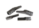 Four dark metal brackets for anti intrusion bar, perfect for larger tires after lift