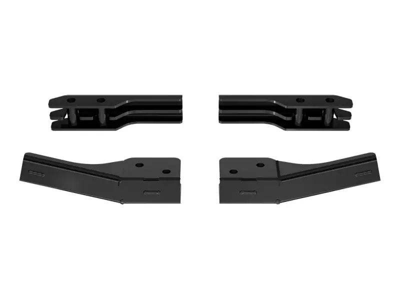 Black plastic mounting brackets for anti intrusion bar fitting larger tires after lift