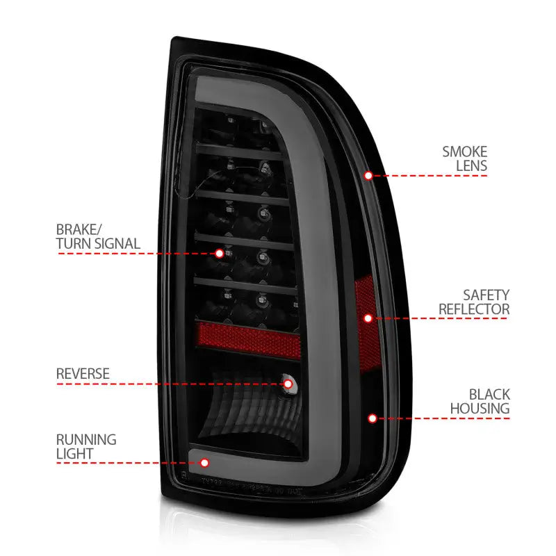 ANZO 311412 ANZO 00-06 Toyota Tundra LED Taillights w/ Light Bar Black Housing Smoke Lens