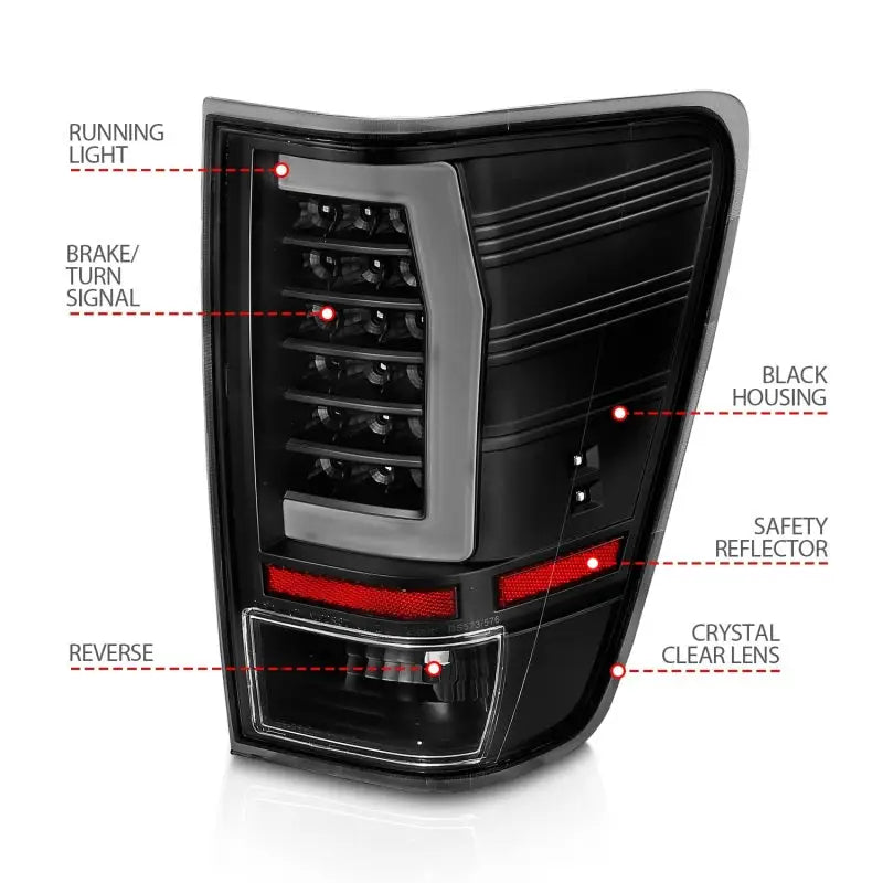 Nissan Titan LED taillights with black housing and clear lens for upgraded style