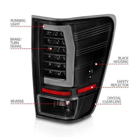 Nissan Titan LED taillights with black housing and clear lens for upgraded style