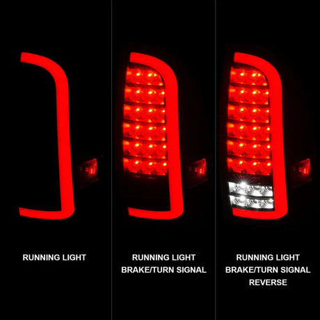 ANZO 05-15 Toyota Tacoma Full LED Tail Lights w/Light Bar Sequential Black Housing Clear Lens - Truck & Automotive