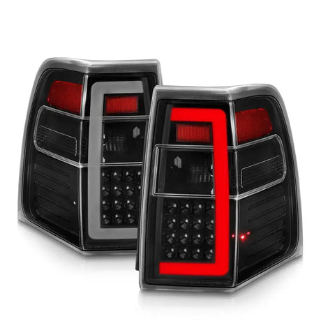 ANZO 07-17 Ford Expedition LED Taillights w/ Light Bar Black Housing Clear Lens - Truck & Automotive