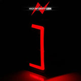 Red LED illuminated computer case with black housing and light bar for Ford Expedition