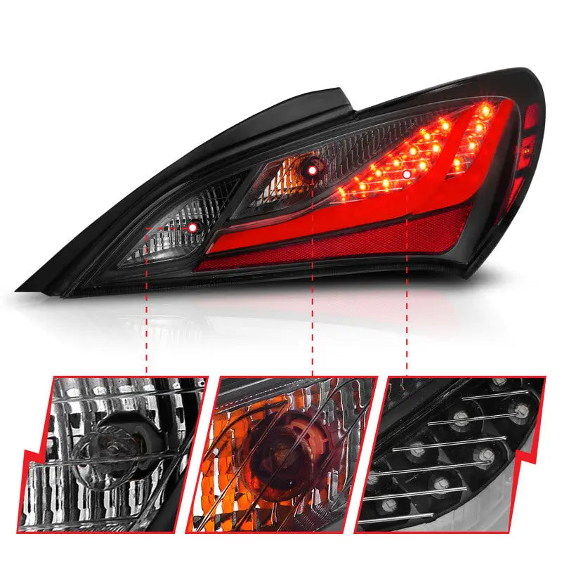 ANZO 321347 ANZO 10-13 Hyundai Genesis 2DR LED Taillights Smoke