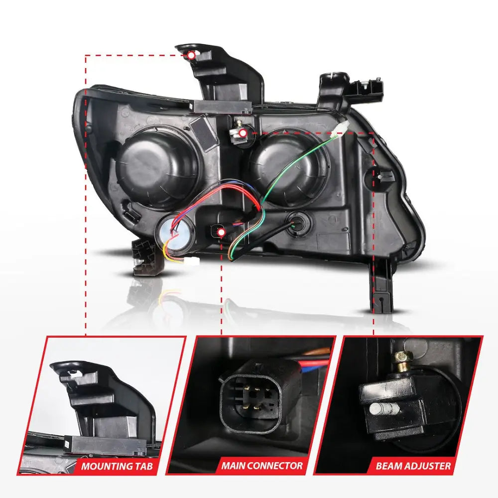 Anzo Simple Plug And Play Installation Headlight Assembly 111634 - Chevy Colorado 15-22 Full Led Proje