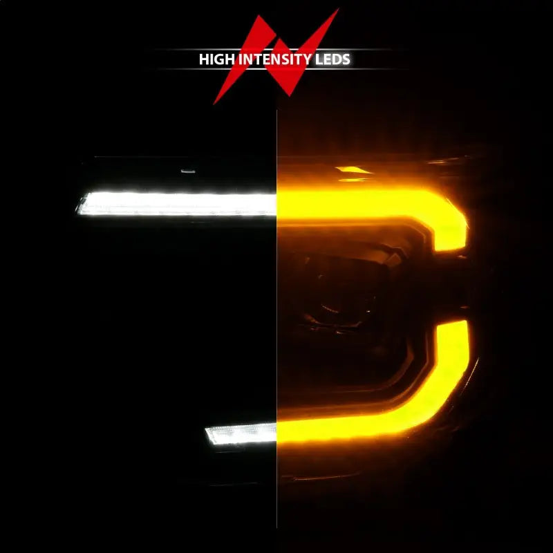 ANZO 12-15 Toyota Tacoma Projector Headlights - w/ Light Bar Switchback Black Housing - Truck & Automotive