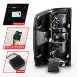 ANZO 15-19 Chevrolet Silverado 2500 HD/3500 HD LED Taillight w/ Sequential Black Housing/Clear Lens - Truck & Automotive