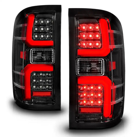 ANZO 15-19 Chevrolet Silverado 2500 HD/3500 HD LED Taillight w/ Sequential Black Housing/Clear Lens - Truck & Automotive