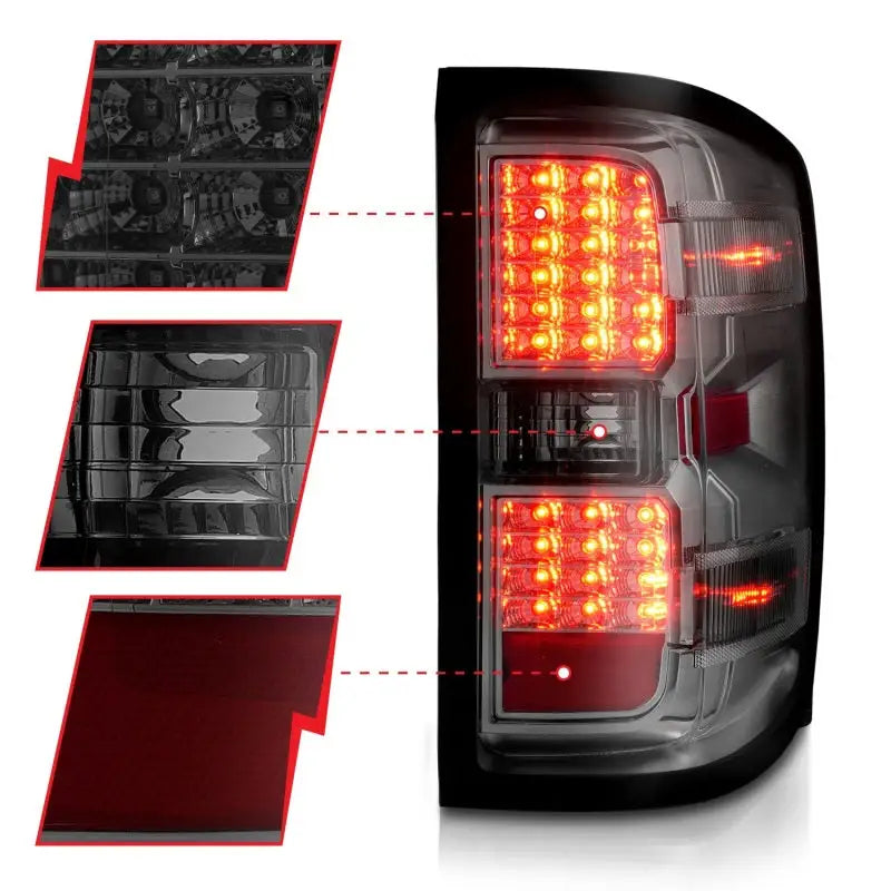 Smoked LED tail lights for 2019 Ford F-350 Super Duty