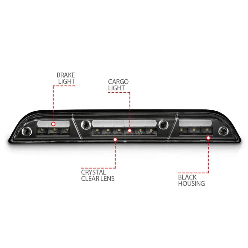 ANZO 531111 ANZO 15-20 Ford F-250 - F-550 LED Third Brake Light - Black Housing/Clear Lens