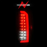 Illuminated LED tail light for GMC Canyon with red lightbar and smoke lens