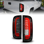 ANZO 15-21 GMC Canyon Full LED Taillights w/ Red Lightbar Black Housing/Clear Lens - 311434