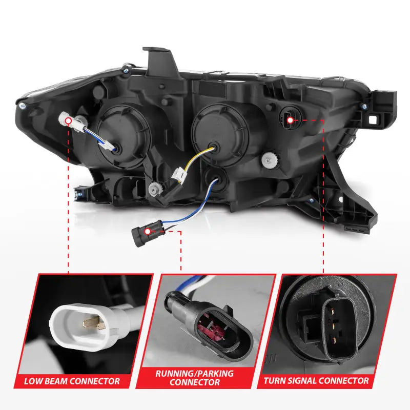 ANZO 111562 ANZO 16-22 Toyota Tacoma SR/SR5 ONLY Full LED Proj Headlights w/Light Bar Seq. Blk w/Initiation Lgt